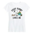 thumbnail image 1 of Peanuts - Every Bunny Loves Me Snoopy - Women's Short Sleeve Graphic T-Shirt, 1 of 6