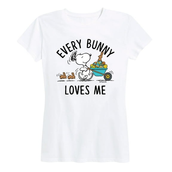 Peanuts - Every Bunny Loves Me Snoopy - Women's Short Sleeve Graphic T-Shirt