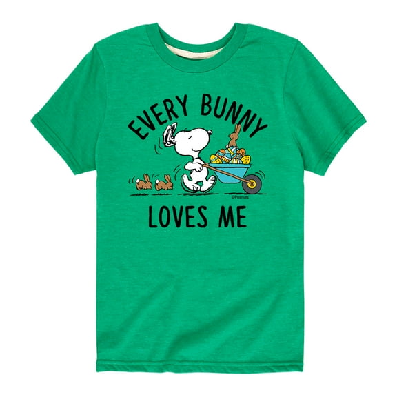 Peanuts - Every Bunny Loves Me - Toddler And Youth Short Sleeve Graphic T-Shirt