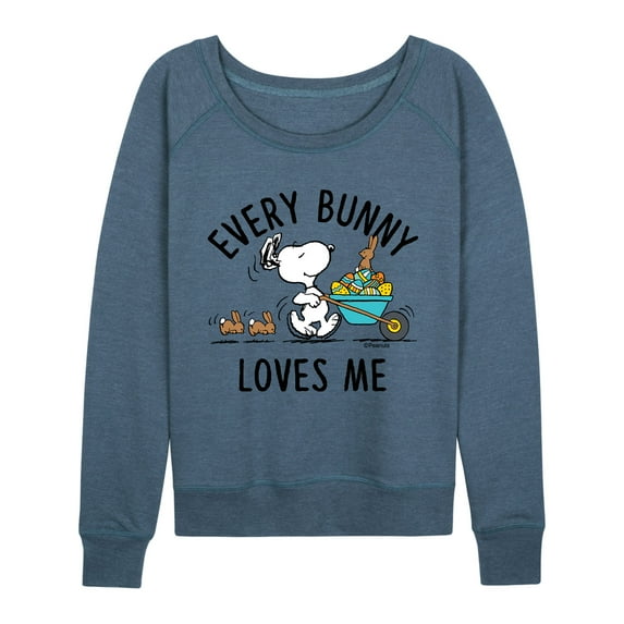 Peanuts - Every Bunny Loves Me - Women's Lightweight French Terry Long Sleeve Shirt