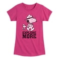 thumbnail image 1 of Peanuts - Explore More Art - Toddler And Youth Girls Short Sleeve Graphic T-Shirt, 1 of 6
