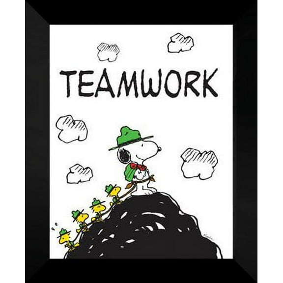 Peanuts FRAMED Art Print 20x24 "Teamwork"