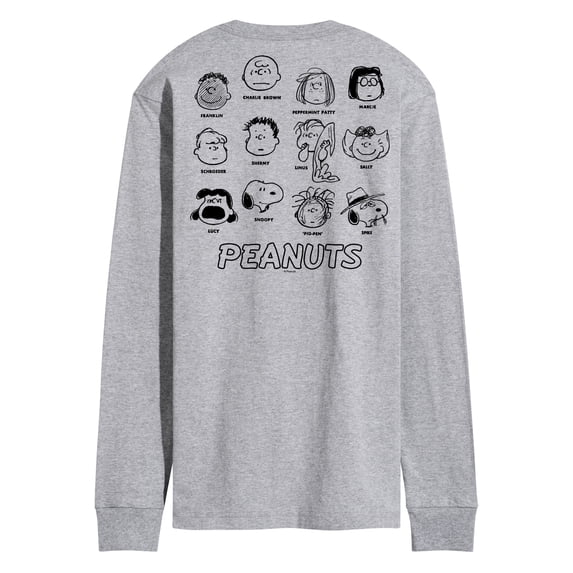 Peanuts - Faces - Men's Long Sleeve Graphic T-Shirt