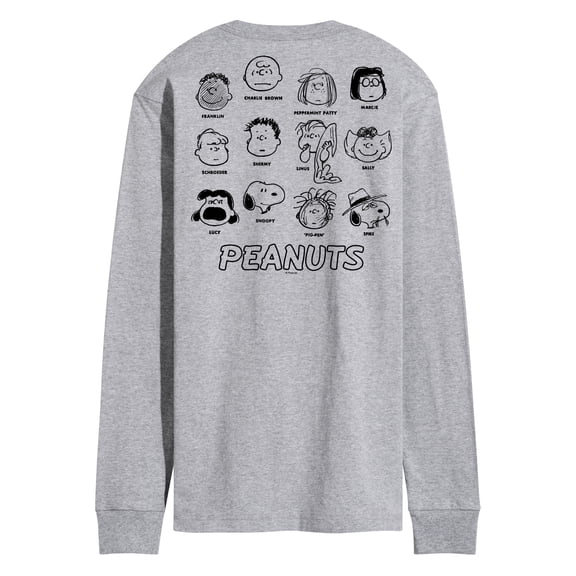 Peanuts - Faces - Men's Long Sleeve Graphic T-Shirt