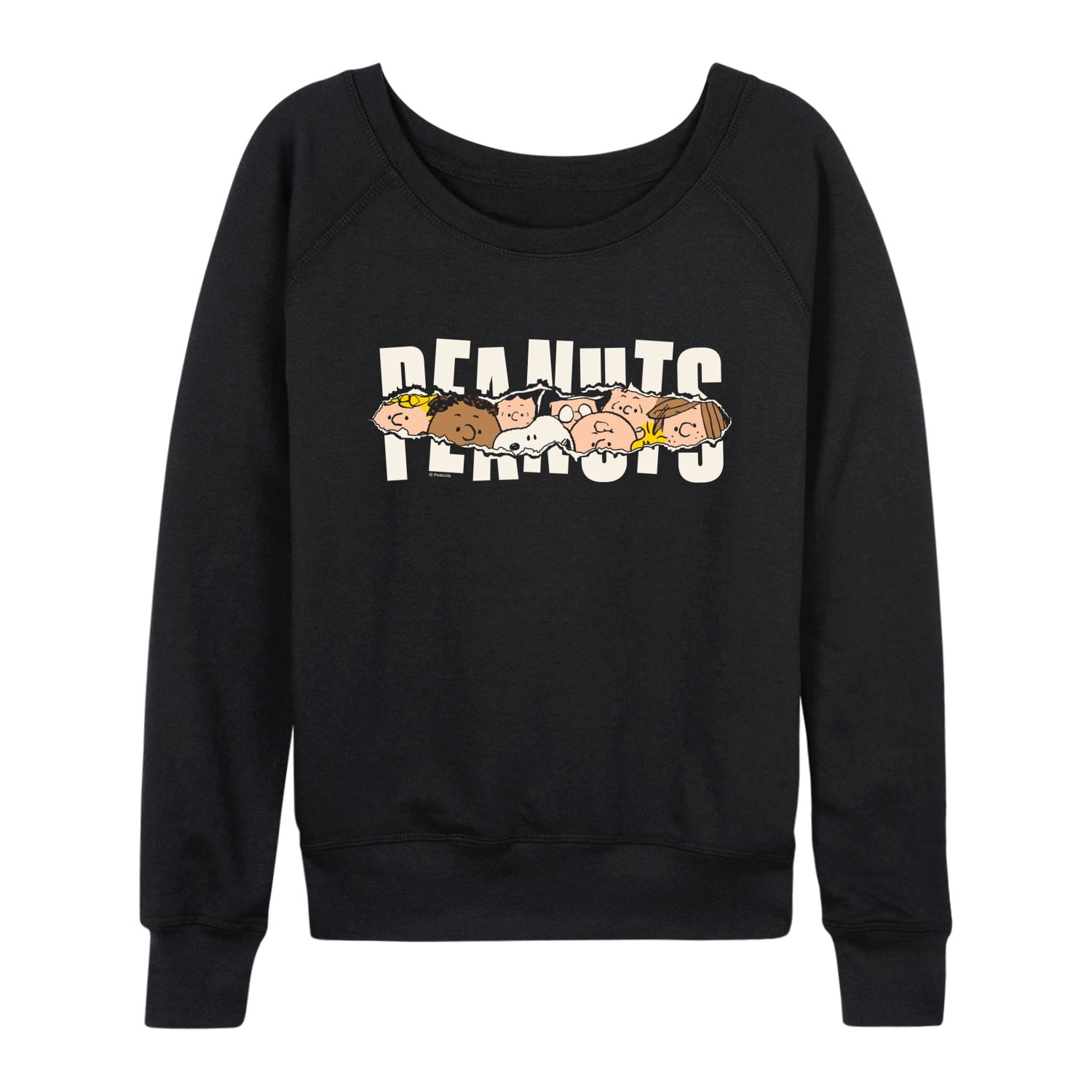 Peanuts - Faces - Women's French Terry Long Sleeve Pullover - Walmart.com