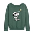 thumbnail image 1 of Peanuts - Faces of Snoopy -Women's Lightweight French Terry Long Sleeve Shirt, 1 of 6