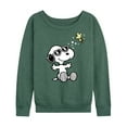 thumbnail image 1 of Peanuts - Faces of Snoopy -Women's Lightweight French Terry Long Sleeve Shirt, 1 of 6