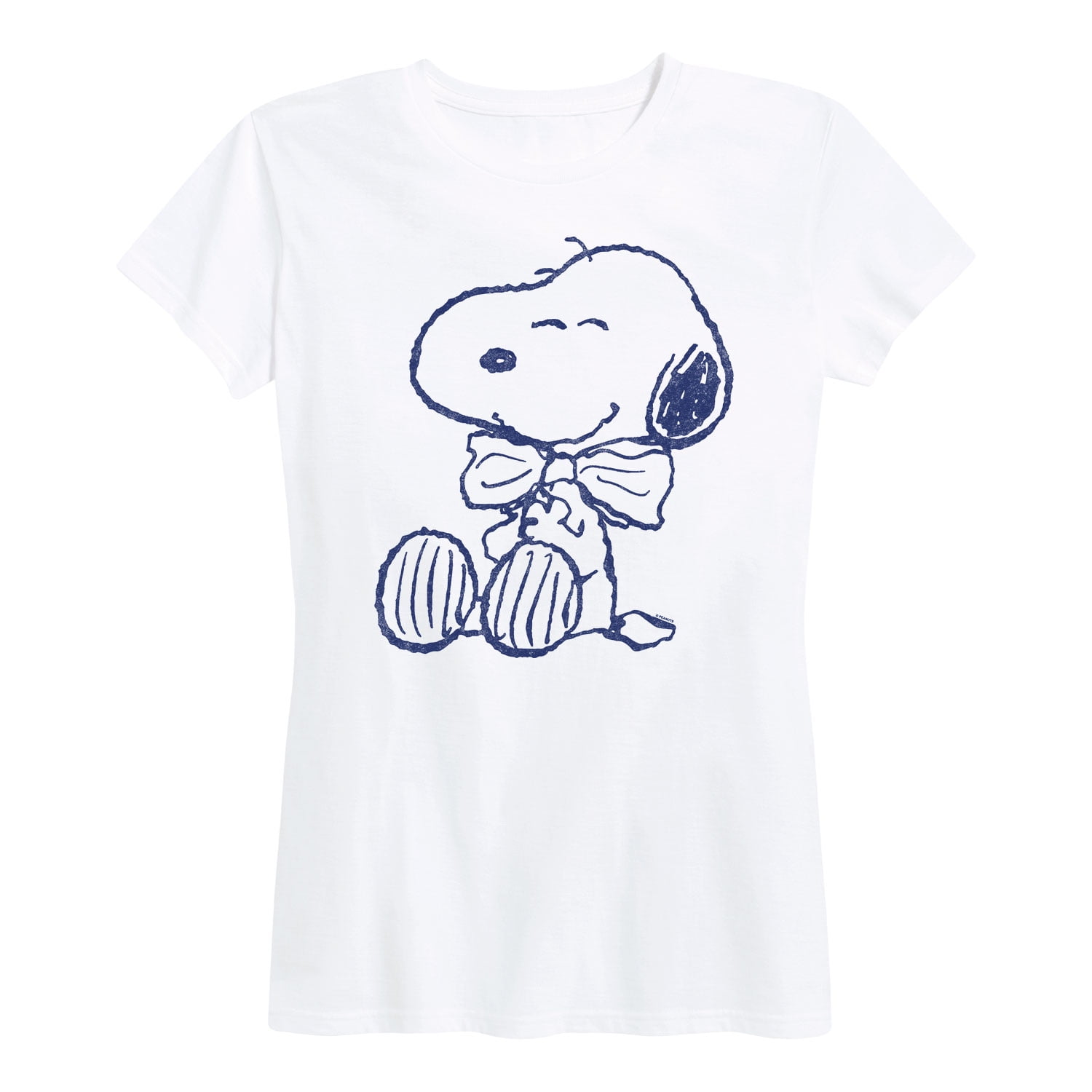 Faces Graphic - Peanuts Sleeve T-Shirt Women\'s - of Short Snoopy