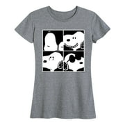 Peanuts - Faces of Snoopy Womens Short Sleeve Graphic T-Shirt