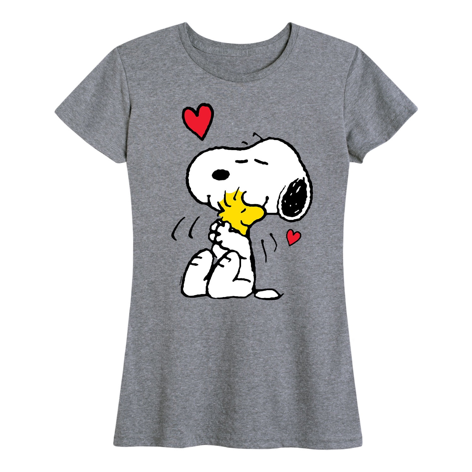 - Sleeve Faces Graphic Short - Women\'s T-Shirt Snoopy Peanuts of