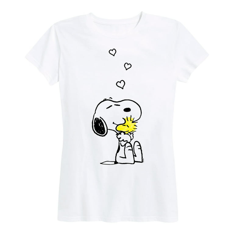 - Short Peanuts T-Shirt Snoopy Faces Graphic of Sleeve Women\'s -