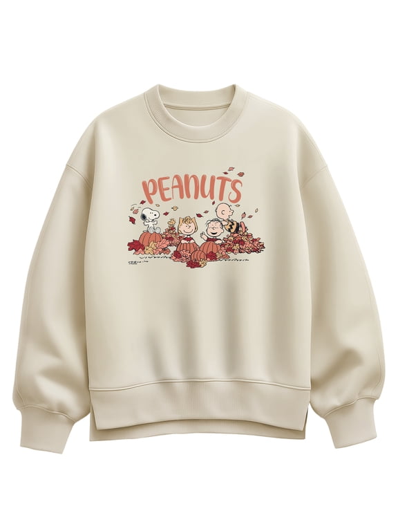 - Fall Fun Women's Oversized Fleece Crew Sweatshirt