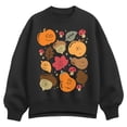 thumbnail image 1 of Peanuts - Fall Icon Faces Oversized Fleece Crew Sweatshirt, 1 of 3