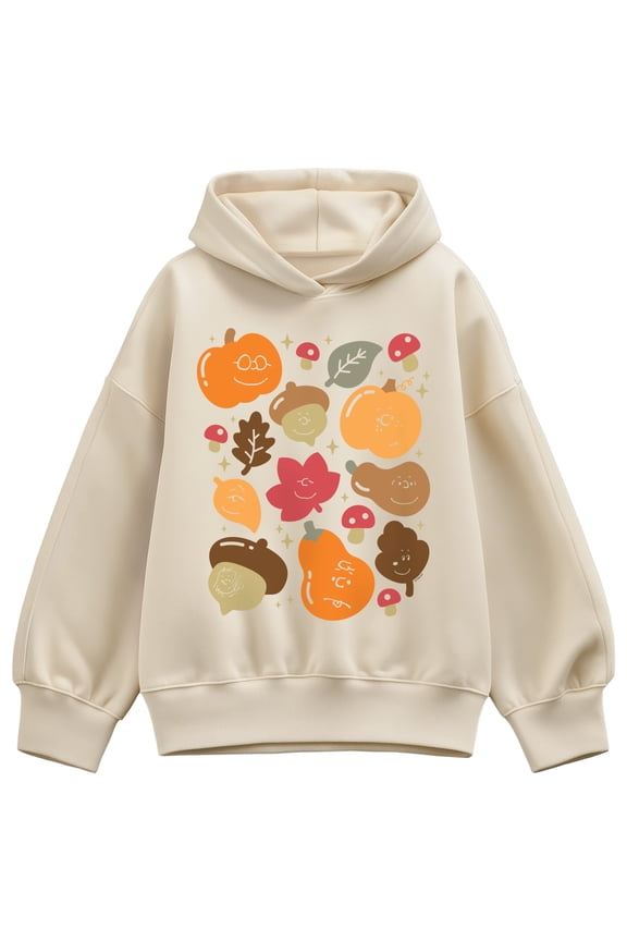 - Fall Icon Faces - Women's Oversized Fleece Hoodie Sweatshirt