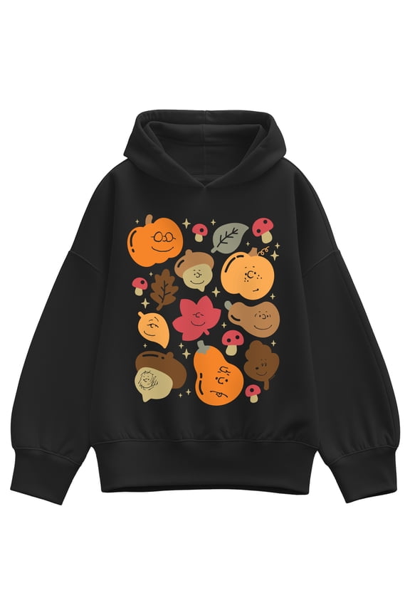 - Fall Icon Faces - Women's Oversized Fleece Hoodie Sweatshirt