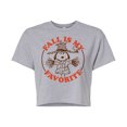 thumbnail image 1 of Peanuts - Fall Is My Favorite- Juniors Cropped Cotton Blend T-Shirt, 1 of 6