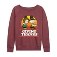 thumbnail image 1 of Peanuts - Fall Thanksgiving Women's Lightweight French Terry Long Sleeve Shirts, 1 of 6
