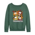 thumbnail image 1 of Peanuts - Fall Thanksgiving Women's Lightweight French Terry Long Sleeve Shirts, 1 of 6