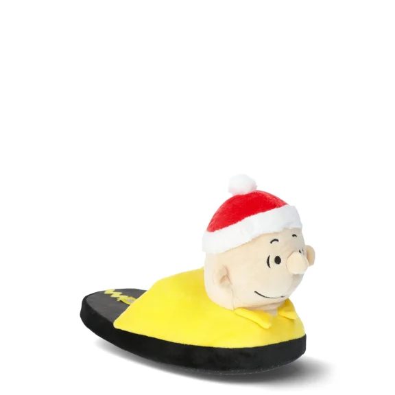 Peanuts Family Christmas Character 3D Scuff Slippers, Kids to Adult Sizes