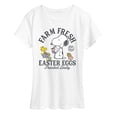 thumbnail image 1 of Peanuts - Farm Fresh Easter Eggs - Women's Short Sleeve Graphic T-Shirt, 1 of 5