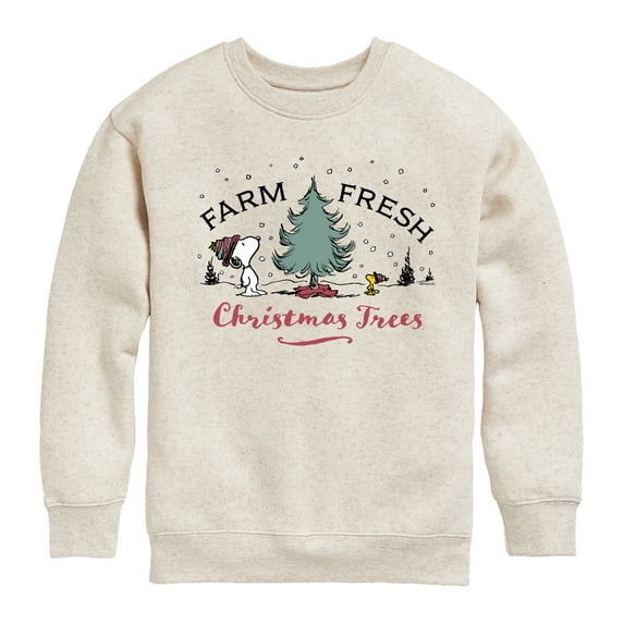 Peanuts - Farm Fresh Trees - Toddler & Youth Crewneck Fleece Sweatshirt