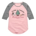 thumbnail image 1 of Peanuts - Farm Fresh Trees - Toddler & Youth Girls Raglan Graphic T-Shirt, 1 of 6