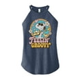 thumbnail image 1 of Peanuts - Feelin Groovy Snoopy And Woodstock - Juniors High Neck Tank Top, 1 of 5