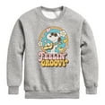 thumbnail image 1 of Peanuts - Feelin Groovy Snoopy And Woodstock - Toddler And Youth Crewneck Fleece Sweatshirt, 1 of 6