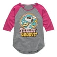 thumbnail image 1 of Peanuts - Feelin Groovy Snoopy And Woodstock  - Toddler And Youth Girls Raglan Graphic T-Shirt, 1 of 5