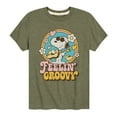 thumbnail image 1 of Peanuts - Feelin Groovy Snoopy And Woodstock - Toddler And Youth Short Sleeve Graphic T-Shirt, 1 of 6