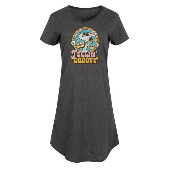 Peanuts - Feelin Groovy Snoopy And Woodstock - Women's Any Way Dress