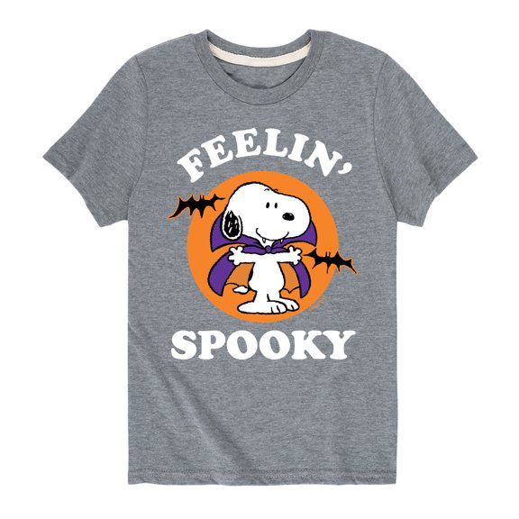 Peanuts - Feelin' Spooky - Toddler And Youth Short Sleeve Graphic T-Shirt