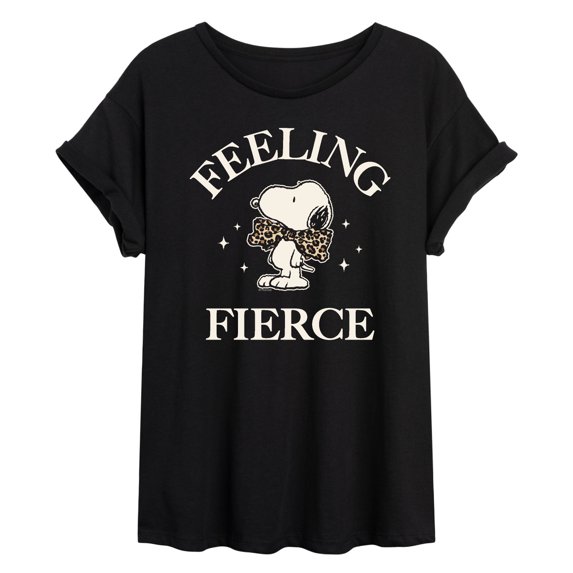 Peanuts - Feeling Fierce Snoopy Relaxed Fit T-Shirt