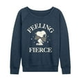thumbnail image 1 of Peanuts - Feeling Fierce Snoopy - Women's French Terry Long Sleeve Pullover, 1 of 5