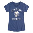 thumbnail image 1 of Peanuts - Feeling Fierce Snoopy - Youth Girls Short Sleeve T-Shirt, 1 of 5