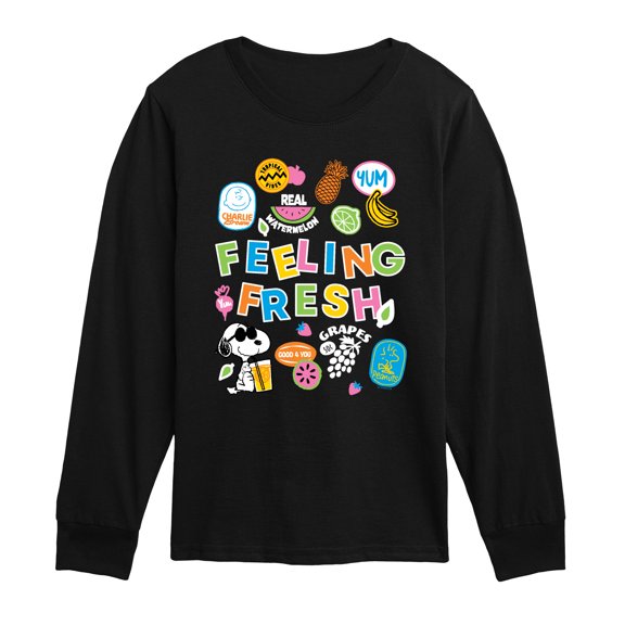 Peanuts - Feeling Fresh - Youth Long Sleeve Graphic T-Shirt