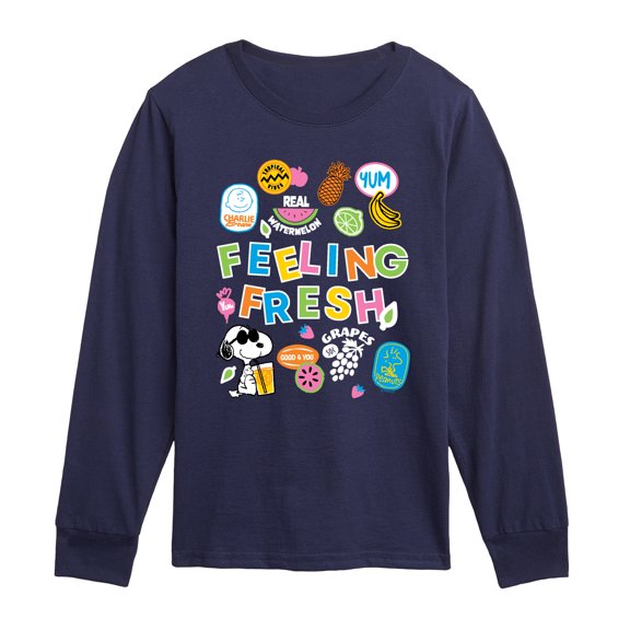 Peanuts - Feeling Fresh - Youth Long Sleeve Graphic T-Shirt