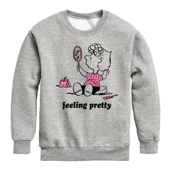 Peanuts - Feeling Pretty Sally - Toddler & Youth Crewneck Fleece Sweatshirt