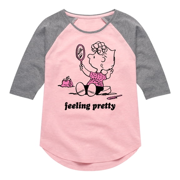 Peanuts - Feeling Pretty Sally - Toddler & Youth Girls Raglan Graphic T-Shirt