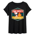 thumbnail image 1 of Peanuts - Fire Safety Women's Relaxed Fit T-Shirt, 1 of 5