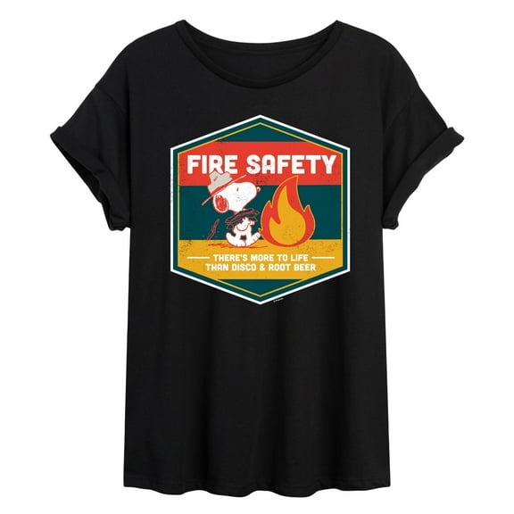 Peanuts - Fire Safety - Juniors Ideal Flowy Muscle T-Shirt
