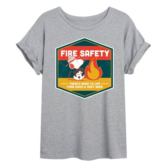 Peanuts - Fire Safety - Juniors Ideal Flowy Muscle T-Shirt