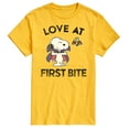 thumbnail image 1 of Peanuts - First Bite Art - Men's Short Sleeve Graphic T-Shirt, 1 of 5