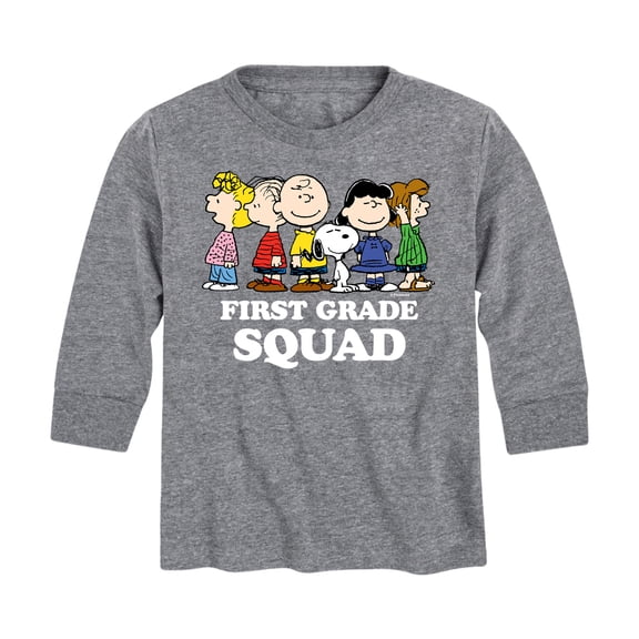 Peanuts - First Grade Squad - Toddler And Youth Long Sleeve Graphic T-Shirt