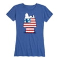 thumbnail image 1 of Peanuts - Flag House - Women's Short Sleeve Graphic T-Shirt, 1 of 6