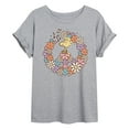 thumbnail image 1 of Peanuts - Floral Peace Sign - Woodstock - Women's Oversized T-Shirt, 1 of 6