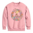 thumbnail image 1 of Peanuts - Floral Peace Sign - Woodstock - Toddler & Youth Crewneck Fleece Sweatshirt, 1 of 5