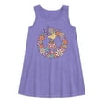 thumbnail image 1 of Peanuts - Floral Peace Sign - Woodstock - Toddler & Youth Girls A-line Dress, 1 of 1