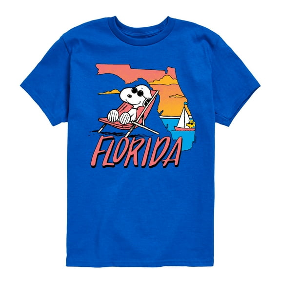 Peanuts - Florida Snoopy - Toddler And Youth Short Sleeve Graphic T-Shirt