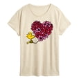 thumbnail image 1 of Peanuts - Flower Heart - Women's Short Sleeve Graphic T-Shirt, 1 of 5